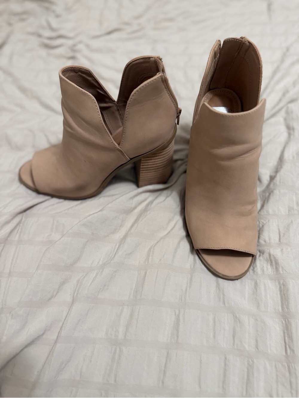 Dolce Vita Blush Open-Toe Stacked Block Heel Mules